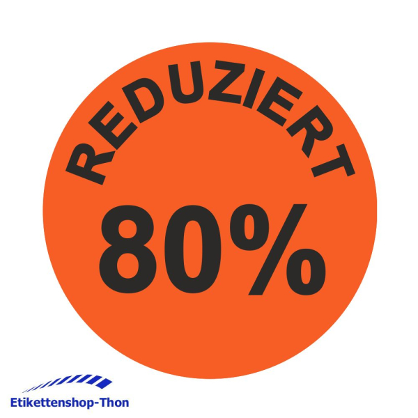 Aktionsetiketten - Durchmesser 30 mm - REDUZIERT 80% - 1000 Stück - Leuchtrot